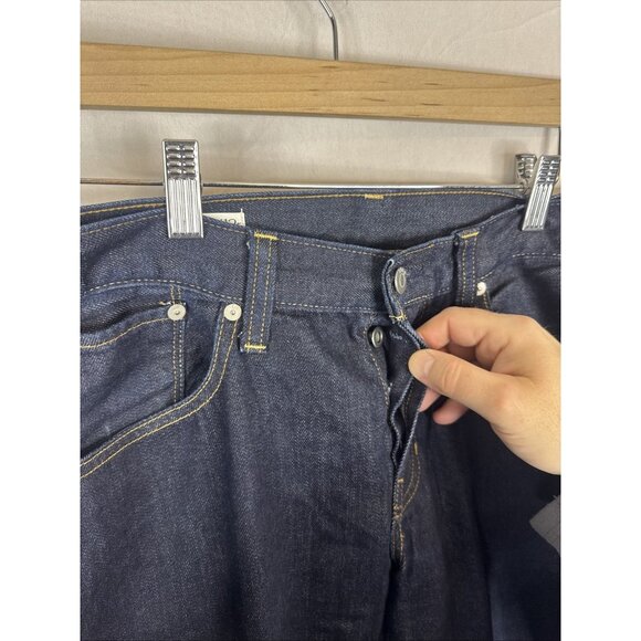 GAP 1969 Selvedge Jeans Mens 31x30 Original Fit Rinsed Selvage Dark Denim - Picture 4 of 9